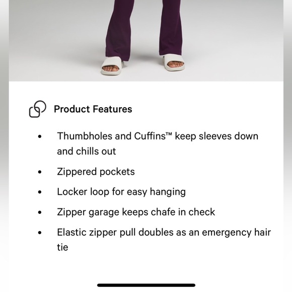 Lululemon Athletica Align Jacket in Raspberry Cream Size:8 HARDLY WORN - Picture 5 of 8